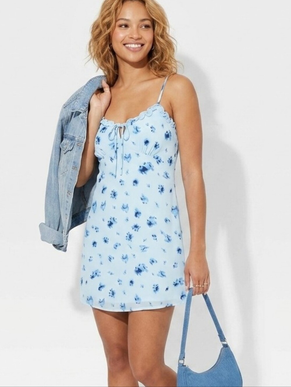 NWT Wild Fable Ruffle Trim Baby Doll Slip Dress